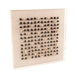 Zentique Gold/Black Stone acrylic framed wall art — Dramatic gold and black linen texture, modern focal piece (31.5") ZEN45861