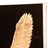 Abstract Gold Leaf Feather Bird Wall Art Gold, black ZEN45863 Zentique