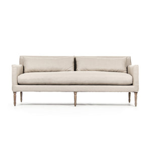 Zentique Jensen Sofa with Linen Upholstery and Solid Oak Accents, Timeless Modern Design, Plush Supportive Seating ZEN45 E272 A003