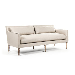 Zentique Jensen Sofa with Linen Upholstery and Solid Oak Accents, Timeless Modern Design, Plush Supportive Seating ZEN45 E272 A003