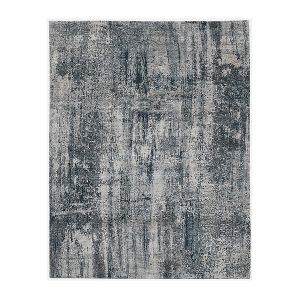 AMER Rugs Zenith Hand-knotted Wool Silk Abstract Rug Sculpted High-low Pile Artisan Accent ZEN520203