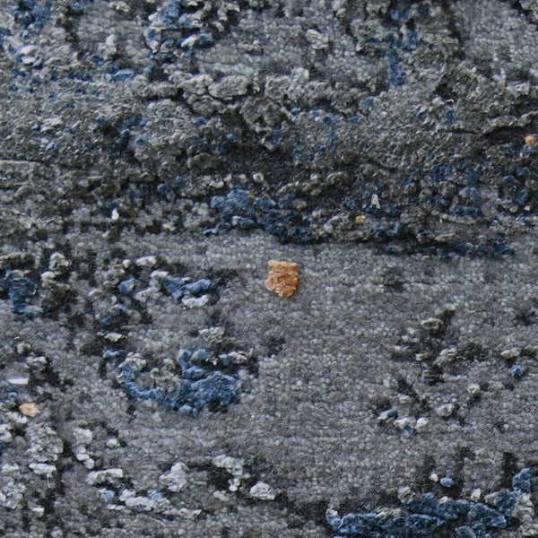 Zenith Hand-knotted Wool Silk Abstract Area Rug with Carved High-low Pile Texture