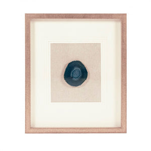 Blue Geode Acrylic Wall Art Blue, White, Natural Linen, Distressed Gold ZEN55207A Zentique