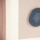 Blue Geode Acrylic Wall Art Blue, White, Natural Linen, Distressed Gold ZEN55207A Zentique