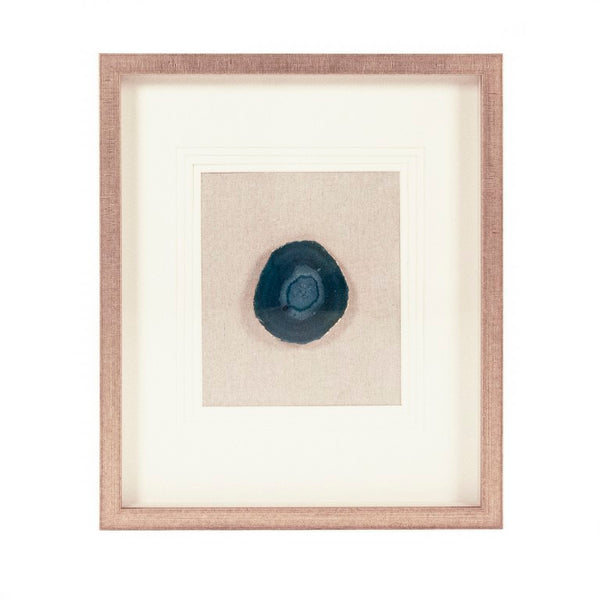 Zentique Blue Geode Acrylic Wall Art with Layered Textures, Glossy Finish, Ready-to-Hang Modern Focal Piece ZEN55207A