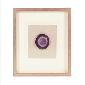 Purple Geode Acrylic Wall Art Purple, White, Natural Linen, Distressed Gold ZEN55207B Zentique