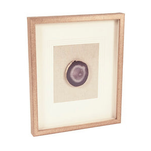 Zentique Purple Geode Acrylic Wall Art – Amethyst Tones, Metallic Highlights, Ready-to-Hang 19.75x23.5 Frame ZEN55207B