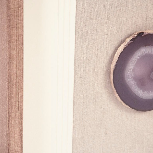 Zentique Purple Geode Acrylic Wall Art – Amethyst Tones, Metallic Highlights, Ready-to-Hang 19.75x23.5 Frame ZEN55207B