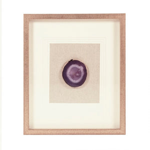 Zentique Purple Geode Acrylic Wall Art – Amethyst Tones, Metallic Highlights, Ready-to-Hang 19.75x23.5 Frame ZEN55207B