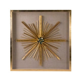 Crystal and Pebbles Sunburst Wall Art Gold, Natural ZEN55683 Zentique