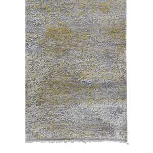 Zenith Hand-knotted Wool Silk Abstract Area Rug for Modern Living Spaces