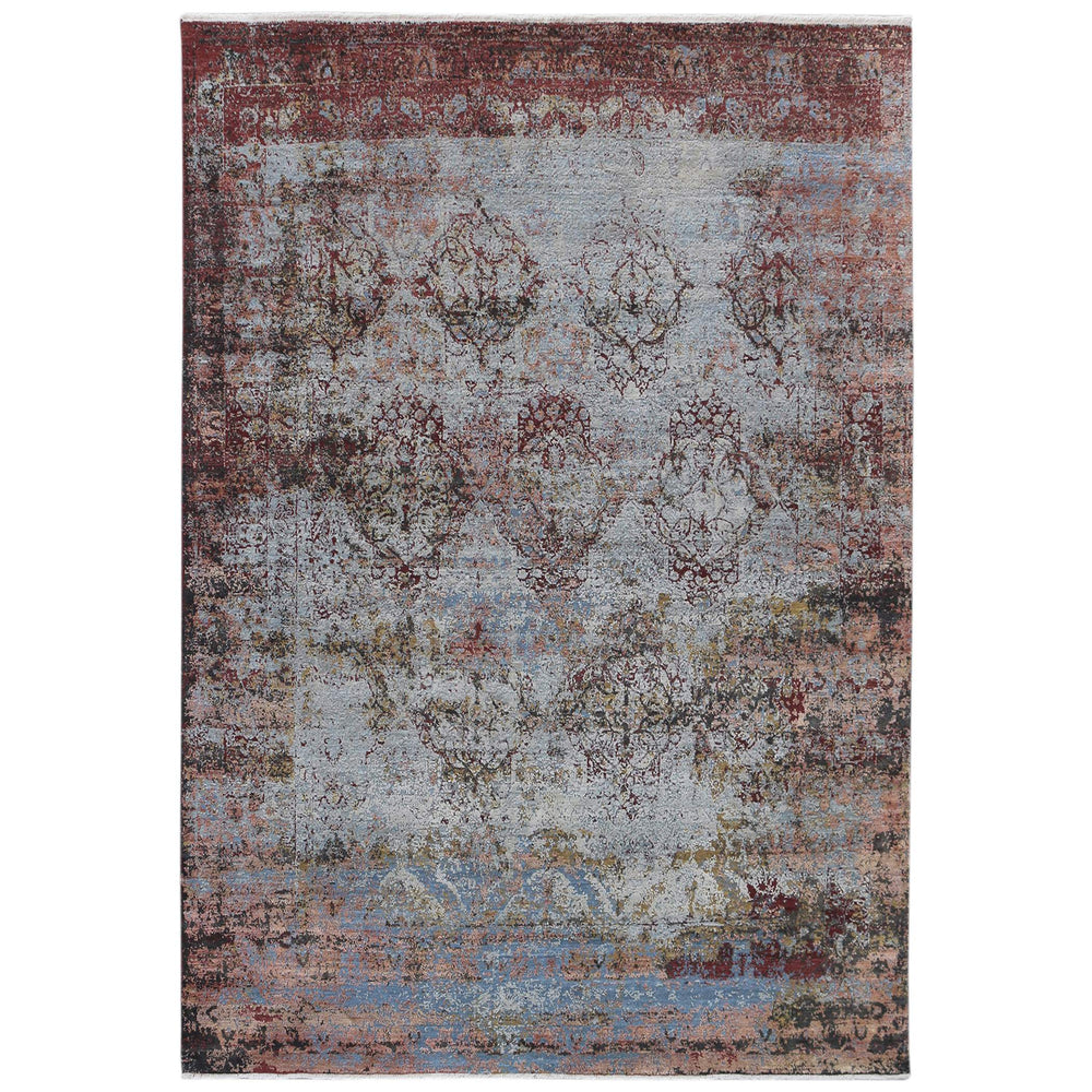 AMER Rugs Zenith Hand-knotted Wool Silk Abstract Area Rug Sculpted Pile Modern Living Room ZEN680810