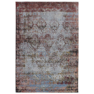 AMER Rugs Zenith Hand-knotted Wool Silk Abstract Area Rug Sculpted Pile Modern Living Room ZEN680810