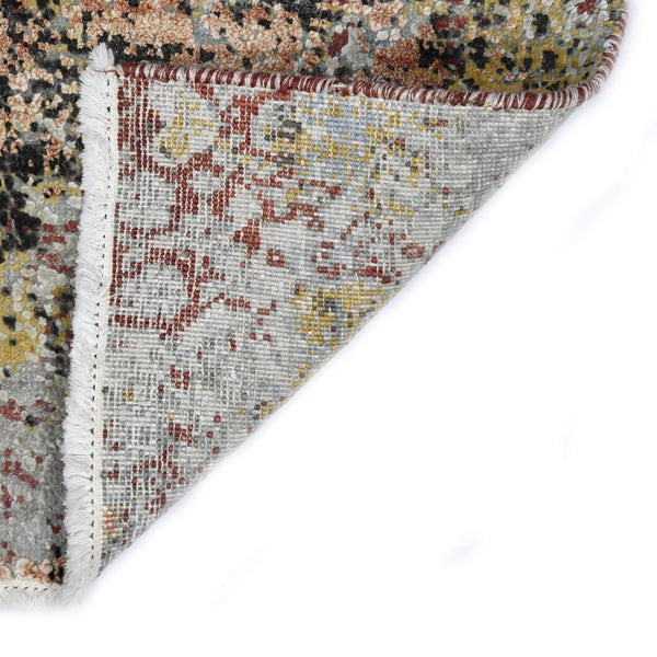Zenith Hand-knotted Wool Silk Abstract Area Rug Sculpted Pile Modern Living Room