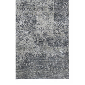 Amer Rugs Zenith Hand-knotted Abstract Design Area Rug – Luxurious New Zealand Wool & Silk For Timeless Elegance Gray Wool, Silk Zen860912