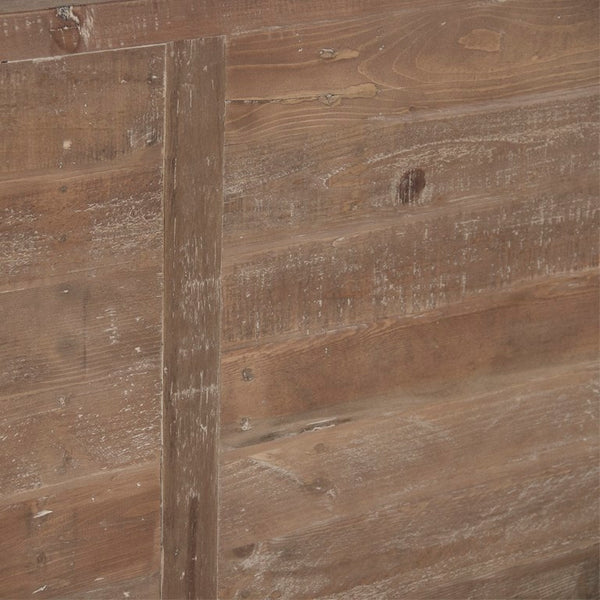 Zentique Cheval Reclaimed Pine Queen Bed — Rustic sustainable craftsmanship, arched headboard, sturdy slat support, unique grain (Queen) ZENKOBH-RW03-MQB