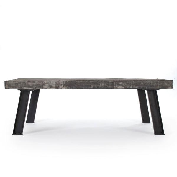 Zentique Mason Coffee Table - Rustic Oak And Iron Design, Perfect Centerpiece For Modern Living Spaces Weathered Top,Black Oak,Iron Zencm007