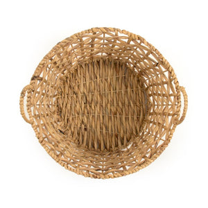 Zentique Water Hyacinth handwoven storage basket adds rustic charm and durable natural texture for home decororganization W17 X H14 X D17 ZENGN-B21 L