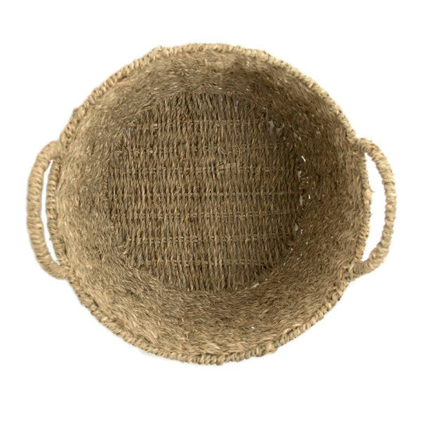 Zentique Woven Seagrass-Style Metal Basket for Stylish Storage — Durable, Lightweight Organizer for Blankets & Decor W11.75 X H9.5 X D11.75 ZENGN-B24 S