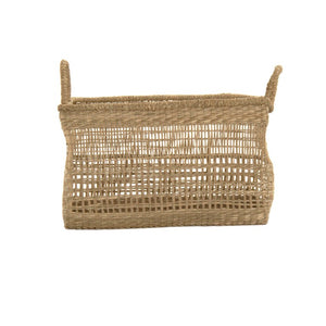 Zentique Woven seagrass basket for stylish storage and organization with reinforced base, neutral coastal charm W17.5 X H10.5 X D12.75 ZENGN-B25 M