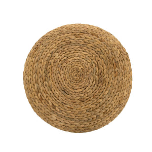 Zentique Large Water Hyacinth Floor Pillow — Handwoven Sustainable Cushion for Lounging, Meditation, Seating, Décor (23"x6.25") ZENGN-DNP3 L