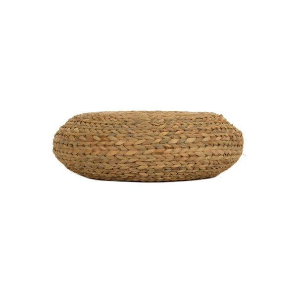 Zentique Small Floor Pillow — Handcrafted Water Hyacinth Cushion, Compact 19" x 6.25" Eco-Friendly Seat ZENGN-DNP3 S