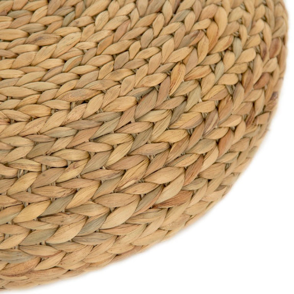 Zentique Small Floor Pillow — Handcrafted Water Hyacinth Cushion, Compact 19" x 6.25" Eco-Friendly Seat ZENGN-DNP3 S