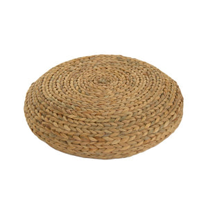 Zentique Small Floor Pillow — Handcrafted Water Hyacinth Cushion, Compact 19" x 6.25" Eco-Friendly Seat ZENGN-DNP3 S