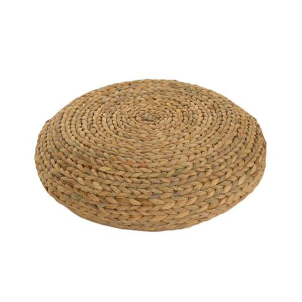 Zentique Small Floor Pillow — Handcrafted Water Hyacinth Cushion, Compact 19" x 6.25" Eco-Friendly Seat ZENGN-DNP3 S