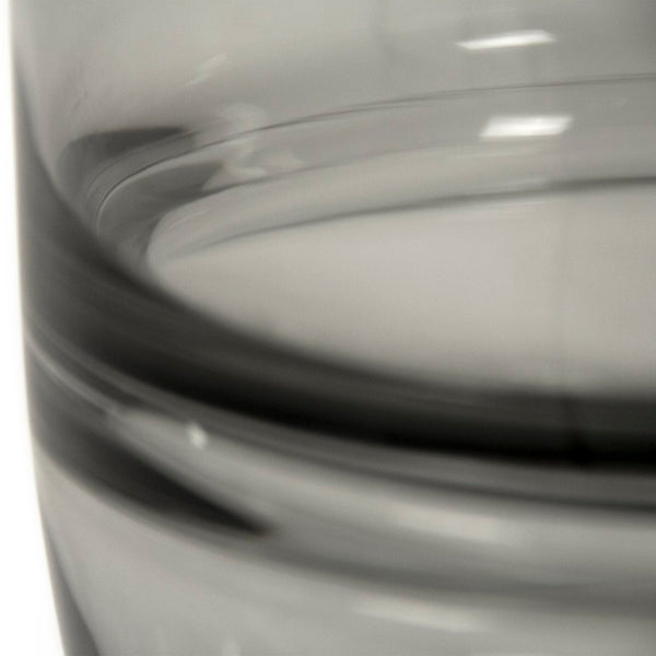 Zentique Grey Glass Bottle - Elegant Accent Piece For Home Decor, Perfect For Stylish Beverages & Display Transluscent Grey Glass Zenhd1728-16