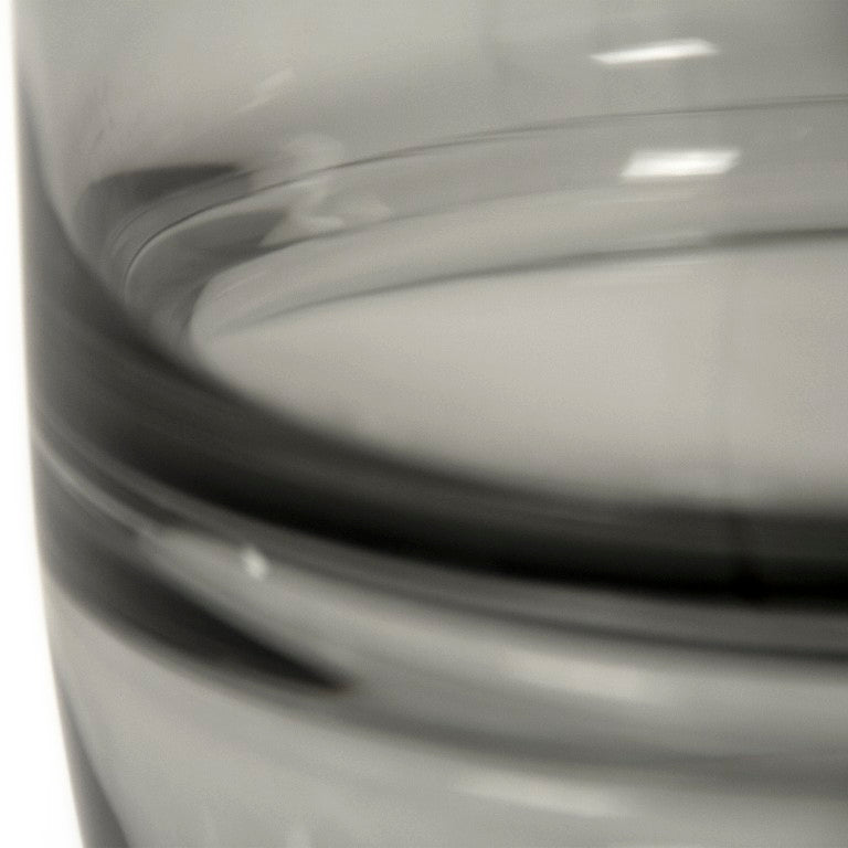 Zentique Grey Glass Bottle with Translucent Finish — Minimalist Bud Vase & Modern Shelf Accent for Décor W6 x H10 x D6 ZENHD1728-19