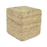 Woven Ottoman Light Brown ZENMK-CBP02 Zentique