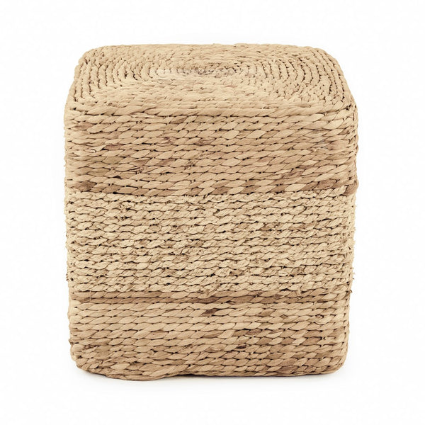 Woven Cylindrical Stool Brown, Tan ZENMK-CBP07 Zentique