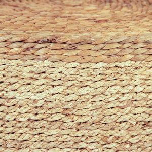 Zentique Woven Handwoven Water Hyacinth Ottoman for Seating, Footrest or Side Table — Sustainable, 29" W ZENMK-DNP06