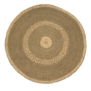 Round Striped Area Rug Brown ZENMK-RR18 Zentique