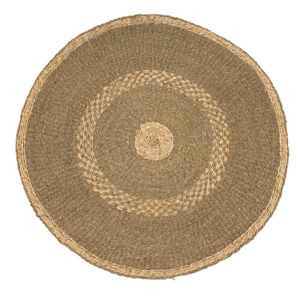 Round Striped Area Rug Brown ZENMK-RR18 Zentique