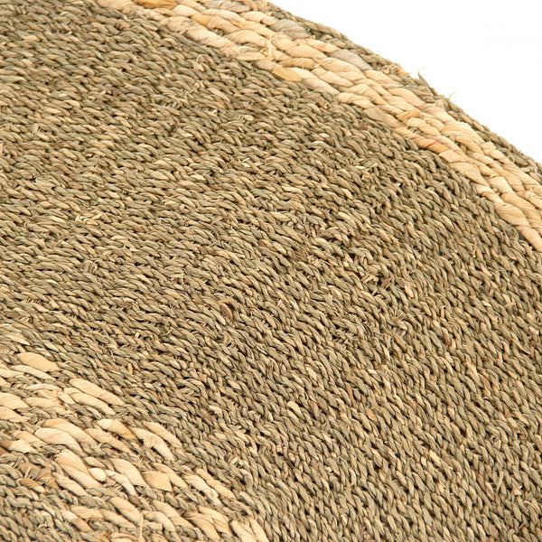 Round Striped Area Rug Brown ZENMK-RR18 Zentique