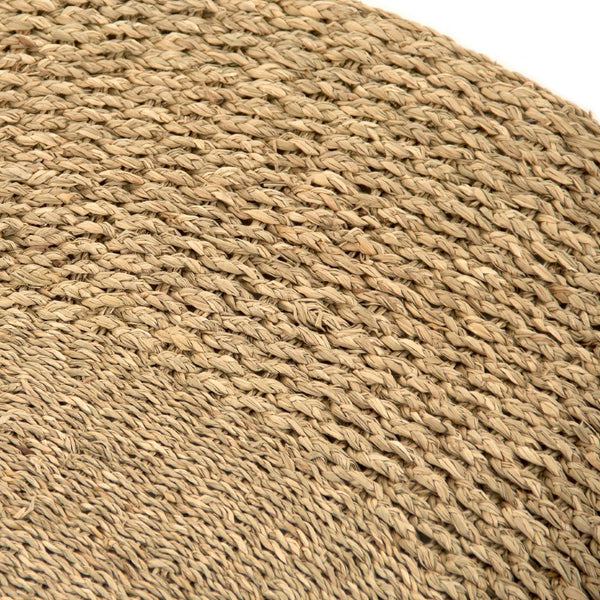 Zentique Round Seagrass Area Rug 48" Diameter - Handwoven Coastal Natural Fiber Rug, Durable, Eco-Friendly, Textured Boho Accent ZENMK-RR4
