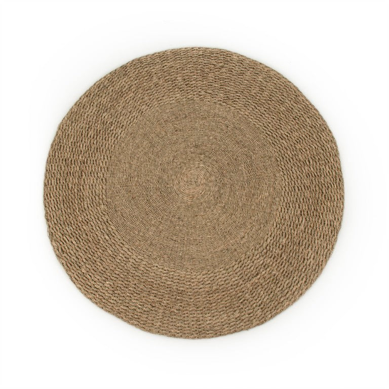 Zentique Round Seagrass Area Rug 48" Diameter - Handwoven Coastal Natural Fiber Rug, Durable, Eco-Friendly, Textured Boho Accent ZENMK-RR4