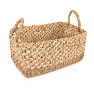 Woven Basket Medium Beige/ Brown ZENTS-B11 M Zentique
