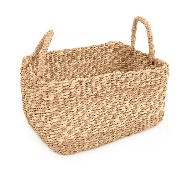Woven Basket Small Beige/ Brown ZENTS-B11 S Zentique