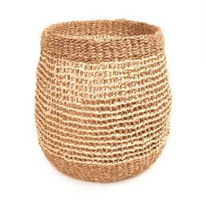 Woven Basket Medium Beige/ Brown ZENTS-B43 M Zentique
