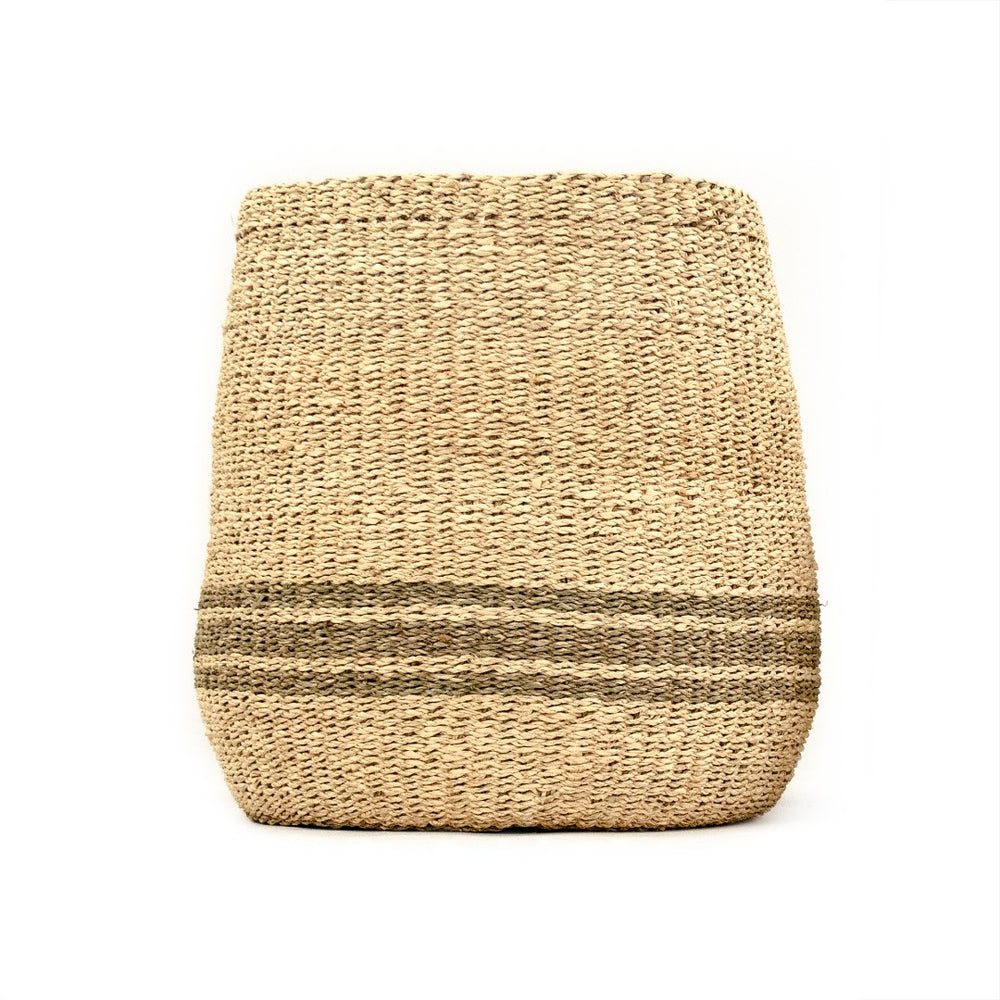 Woven Basket Medium Beige/ Dark Brown ZENWS-B01 L Zentique