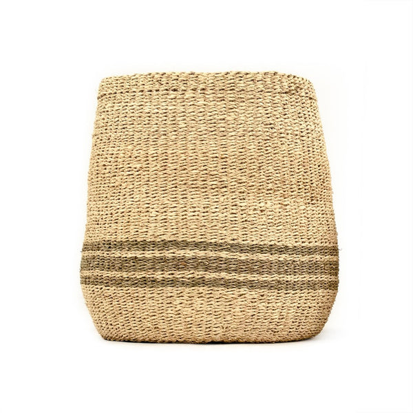 Woven Basket Medium Beige/ Dark Brown ZENWS-B01 L Zentique