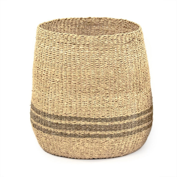 Woven Basket Medium Beige/ Dark Brown ZENWS-B01 L Zentique