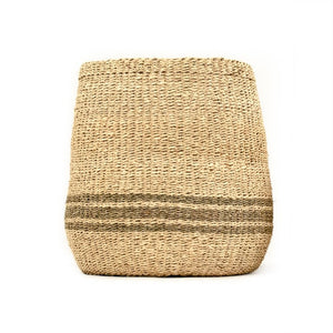 Zentique Woven Seagrass Basket for Home Storage and Decor — Handwoven Natural Texture for Throws & Toys W18 x H18 x D18 ZENWS-B01 L