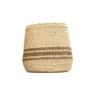 Woven Basket Large Beige/ Dark Brown ZENWS-B01 M Zentique