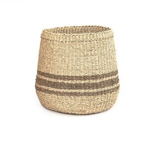 Woven Basket Large Beige/ Dark Brown ZENWS-B01 M Zentique