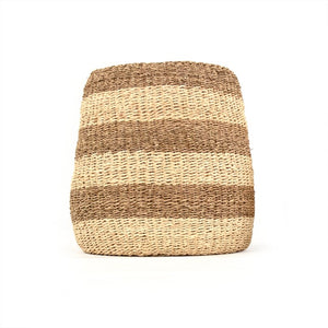 Zentique Woven Handwoven Seagrass Basket for Throw, Toy & Laundry Storage — Coastal-Boho Accent, Durable Craftsmanship W17 x H17 x D17 ZENWS-B03 L
