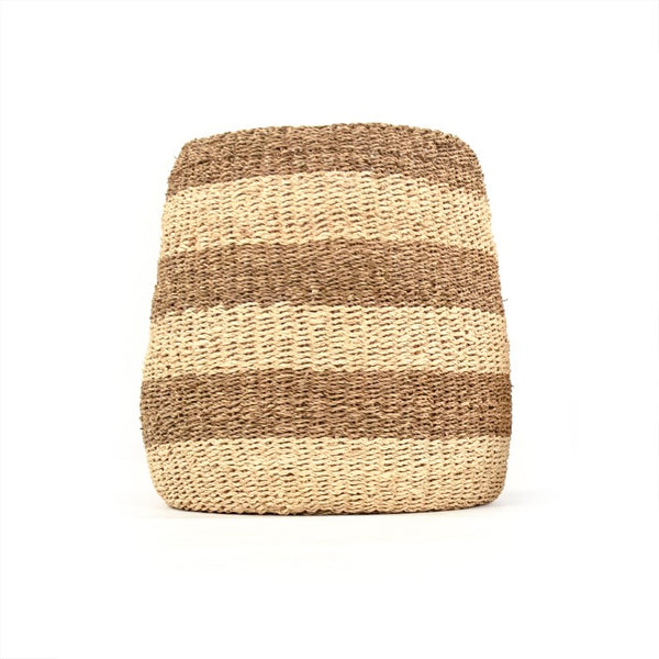 Zentique Woven Handwoven Seagrass Basket for Throw, Toy & Laundry Storage — Coastal-Boho Accent, Durable Craftsmanship W17 x H17 x D17 ZENWS-B03 L